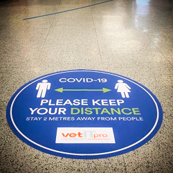 Keep Distance Floor Decal, Click here